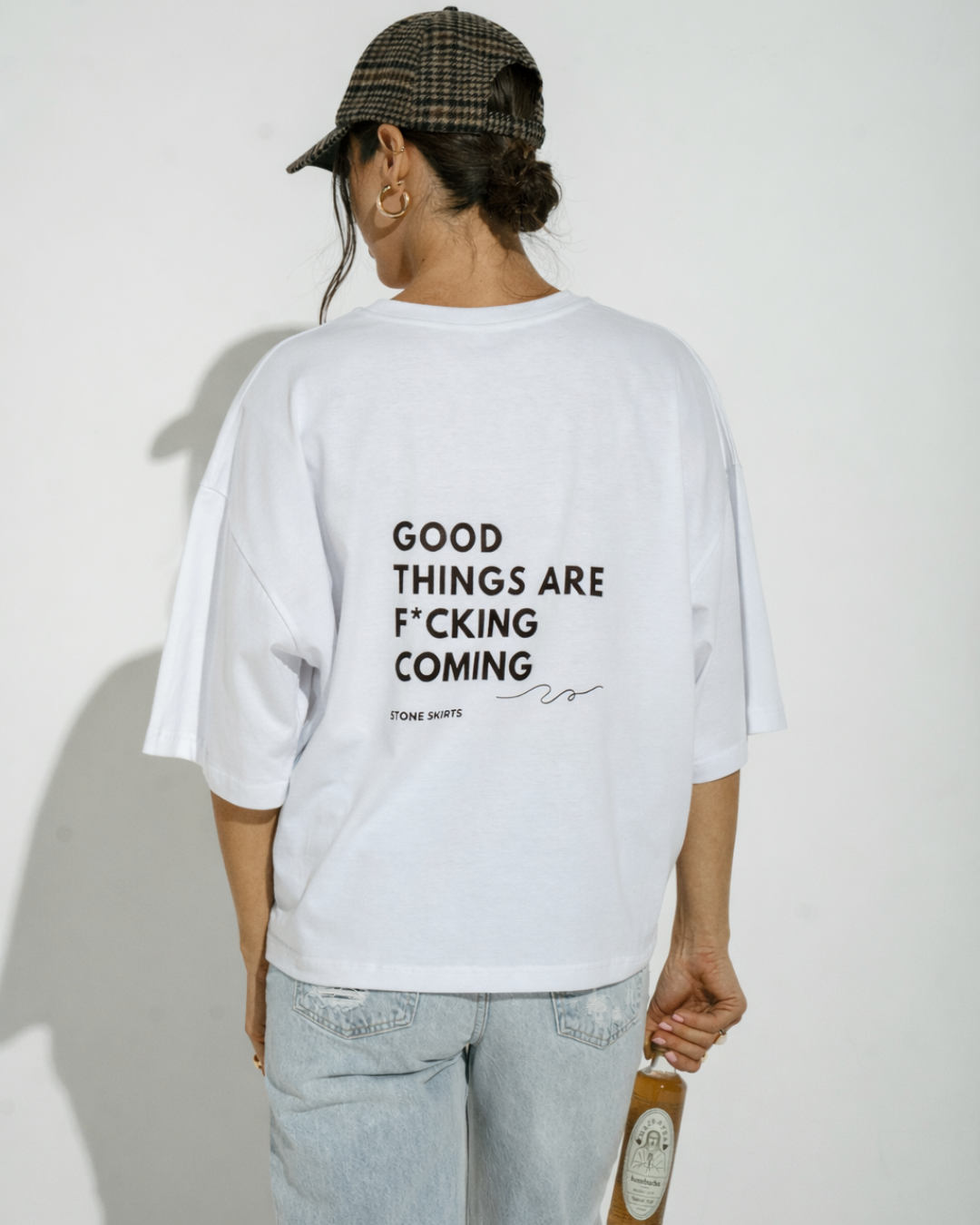 T-shirt Good Things - biała