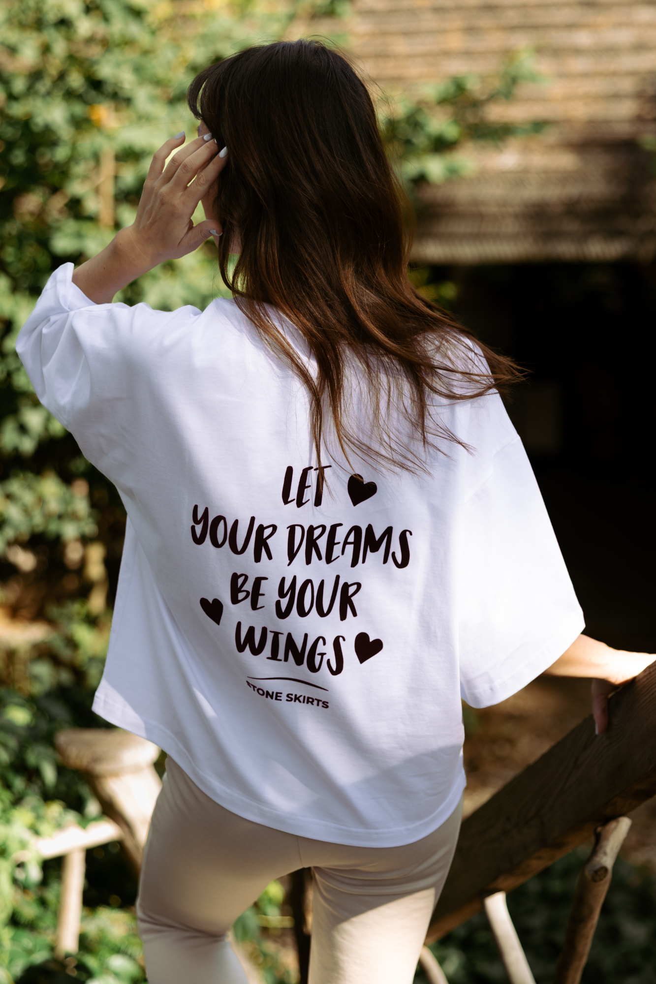 T-shirt Let Your Dreams (biała)