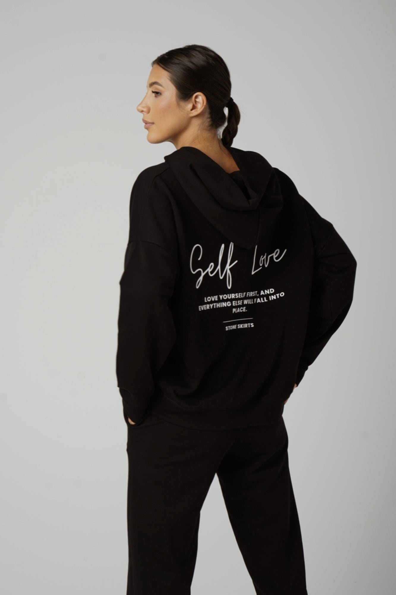 Lisa Czarny - komplet dresowy diagonal