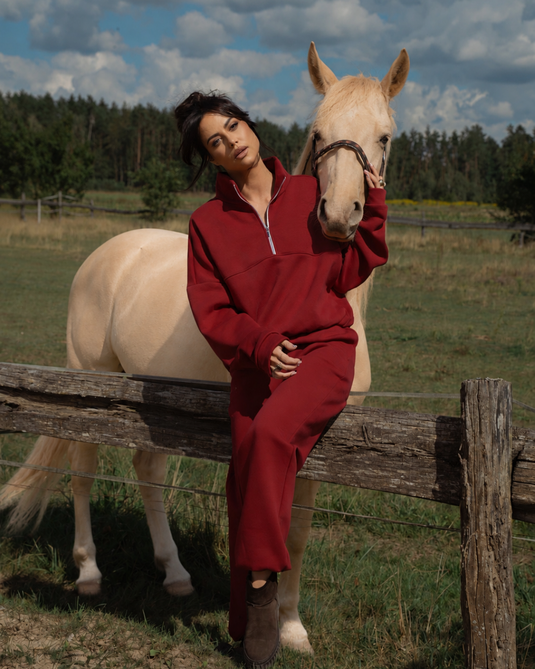 Komplet Aria Bordo Texas