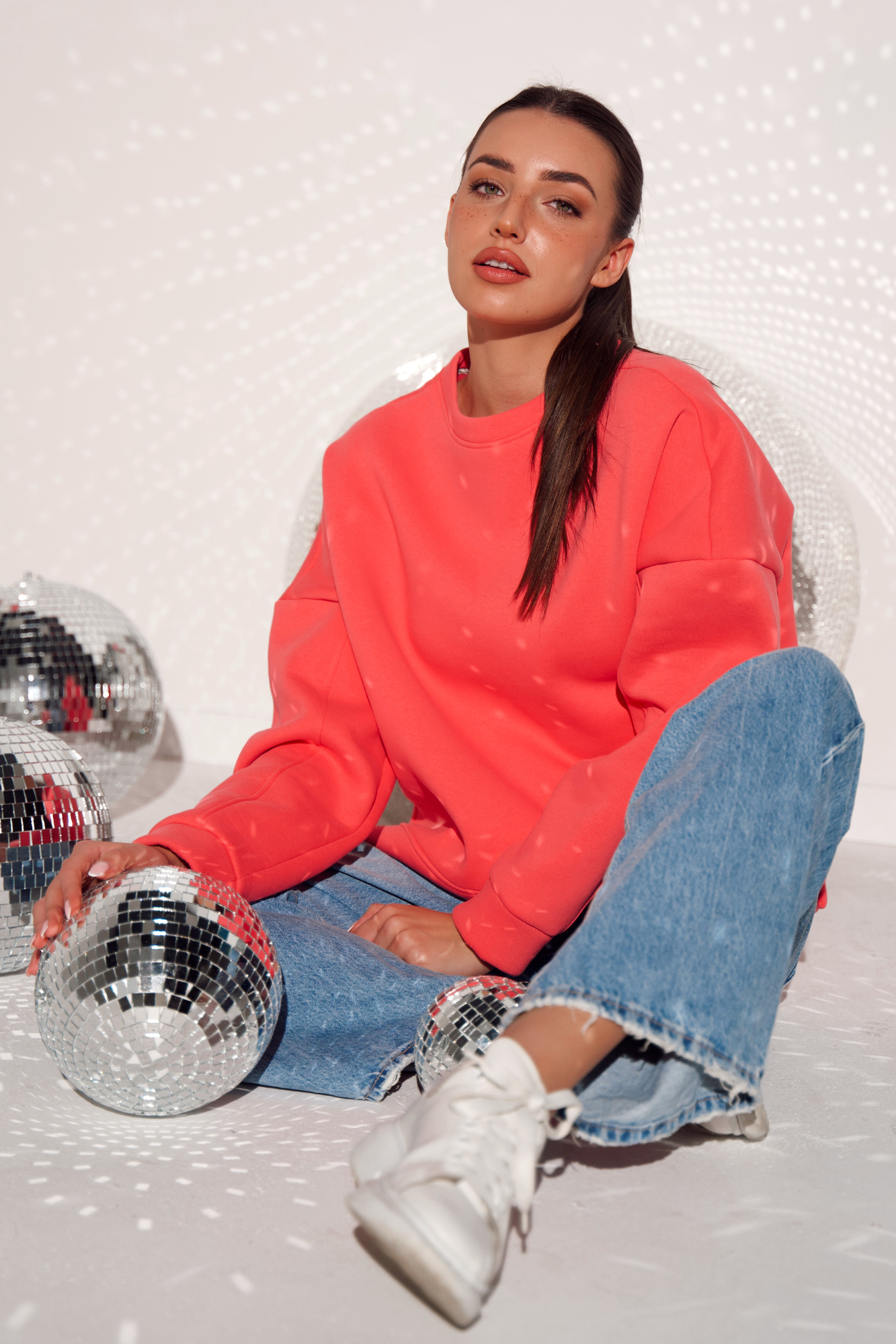 BLUZA LOUD QUIET KORALOWA