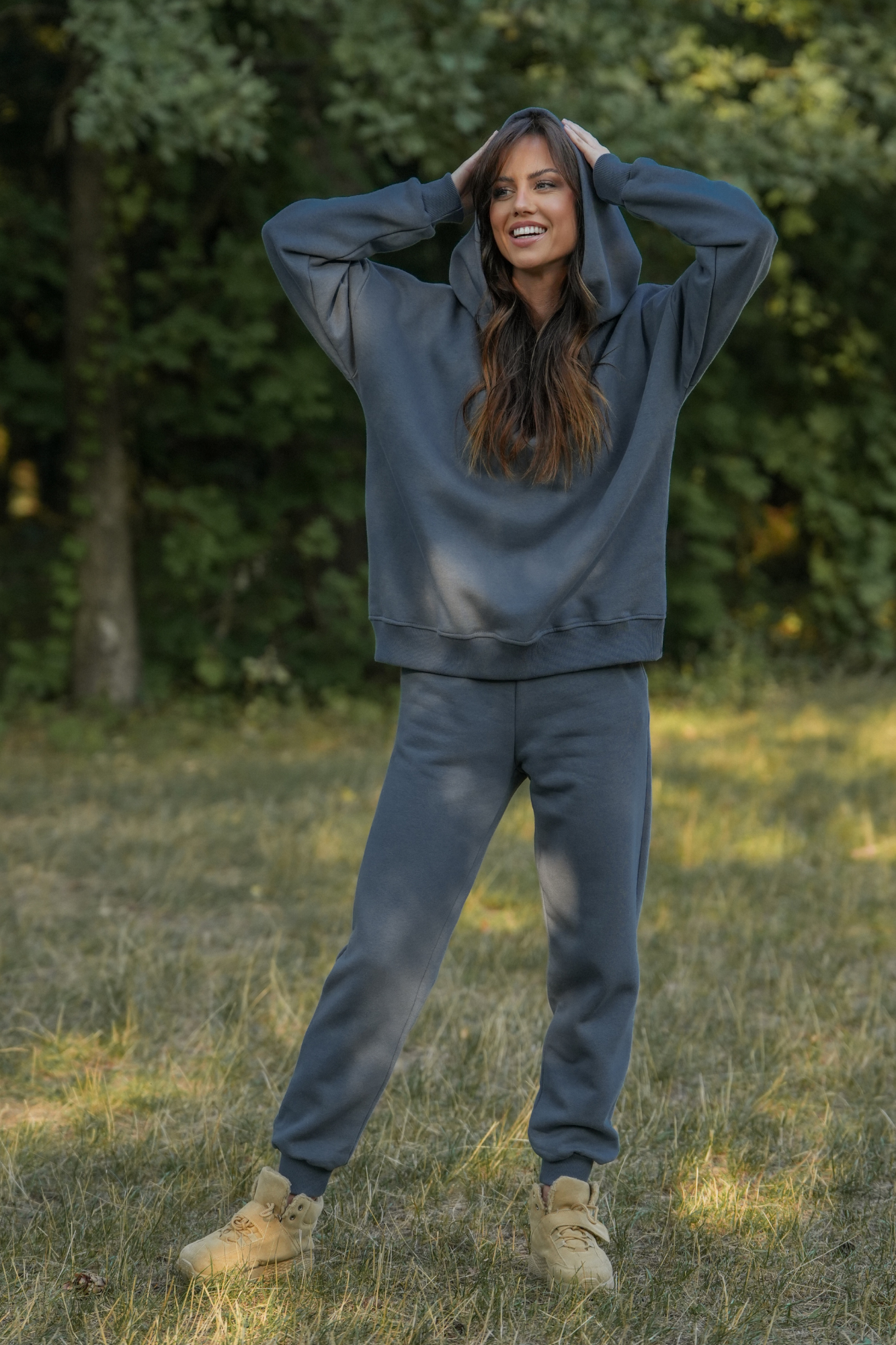 Bluza dresowa Lisa Stalowy