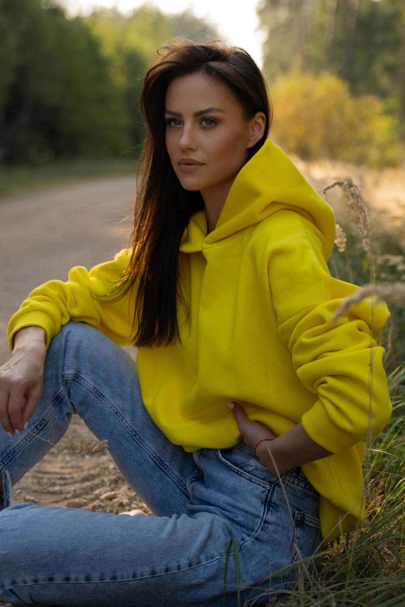 Lisa HAPPY Yellow - bluza dresowa miś