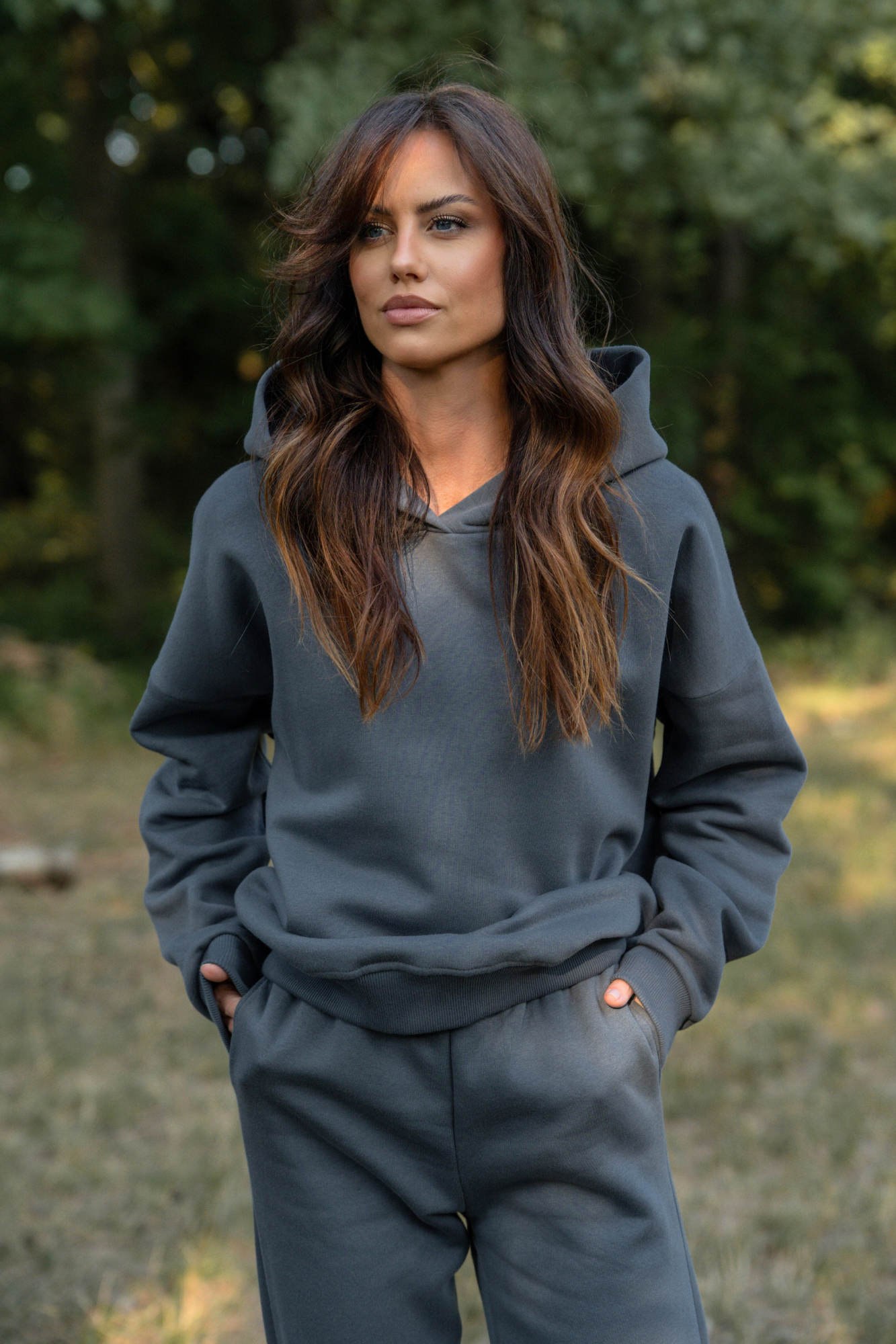 Bluza dresowa Lisa Stalowy