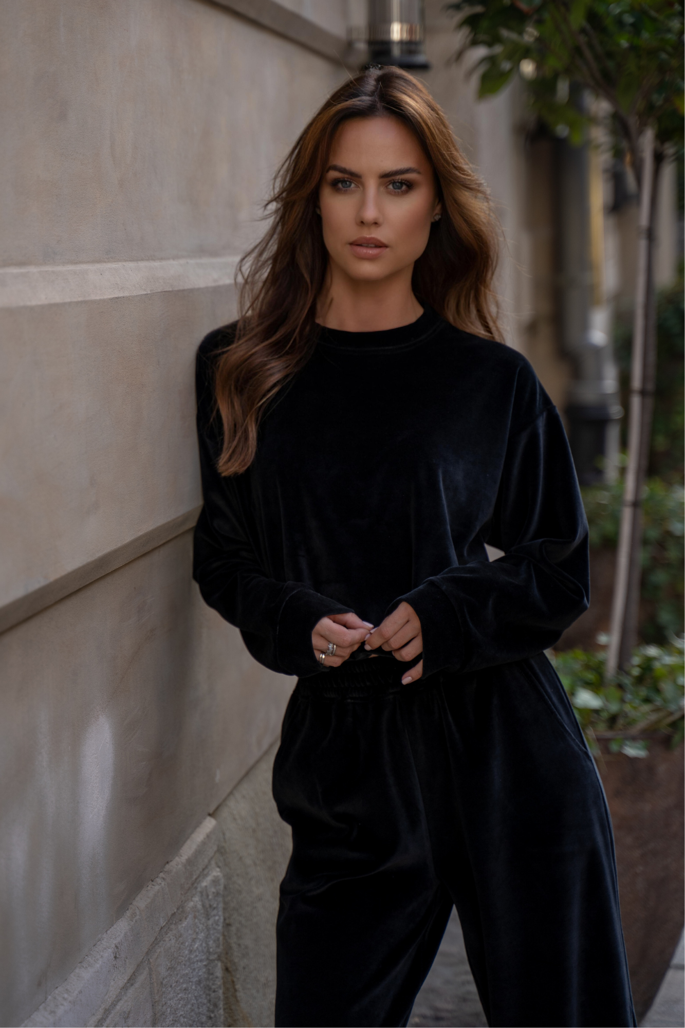 Cristin Black - komplet welurowy