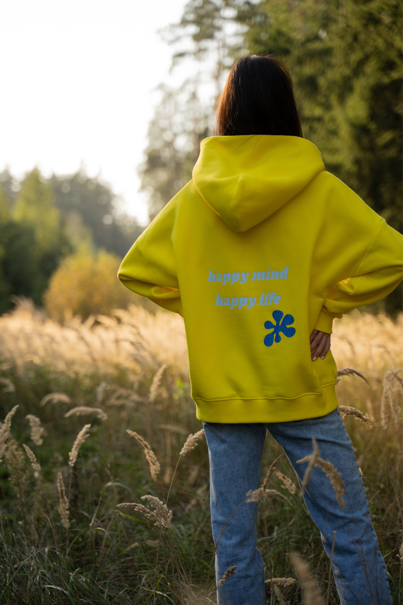 Lisa HAPPY Yellow - bluza dresowa miś