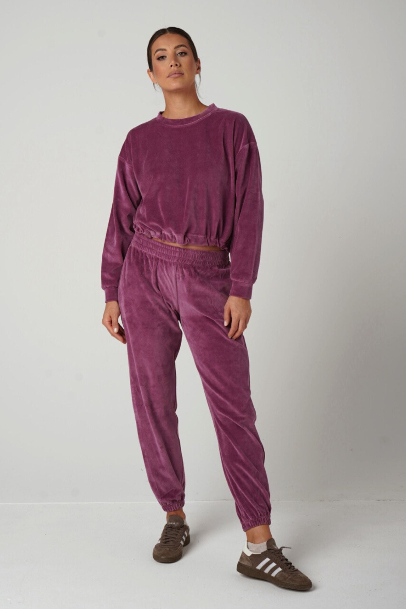 Adeje Dark Violet komplet welurowy