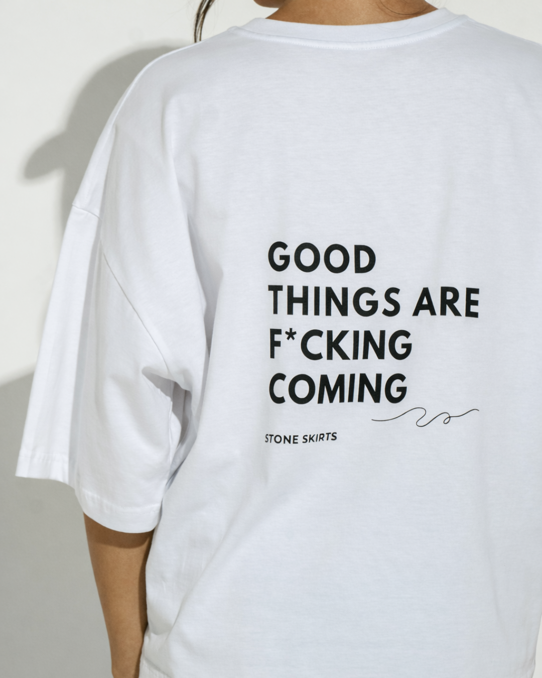 T-shirt Good Things - biała