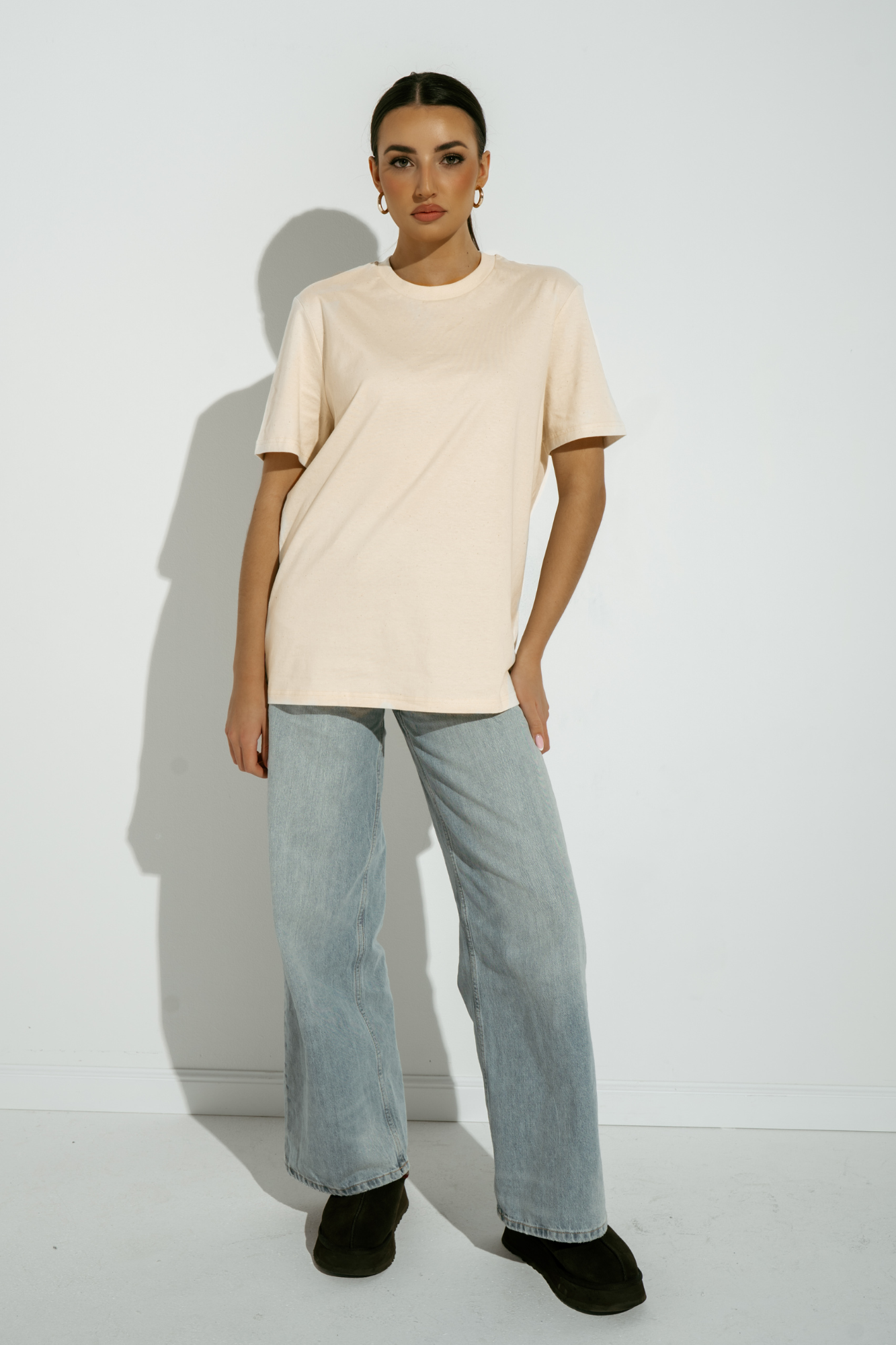 T-shirt BOOBS - naturalny krem ♡