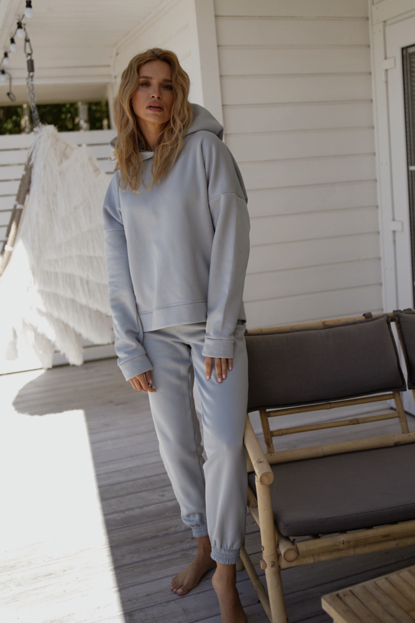 Komplet dresowy Lisa Szałwia Organic Pastel