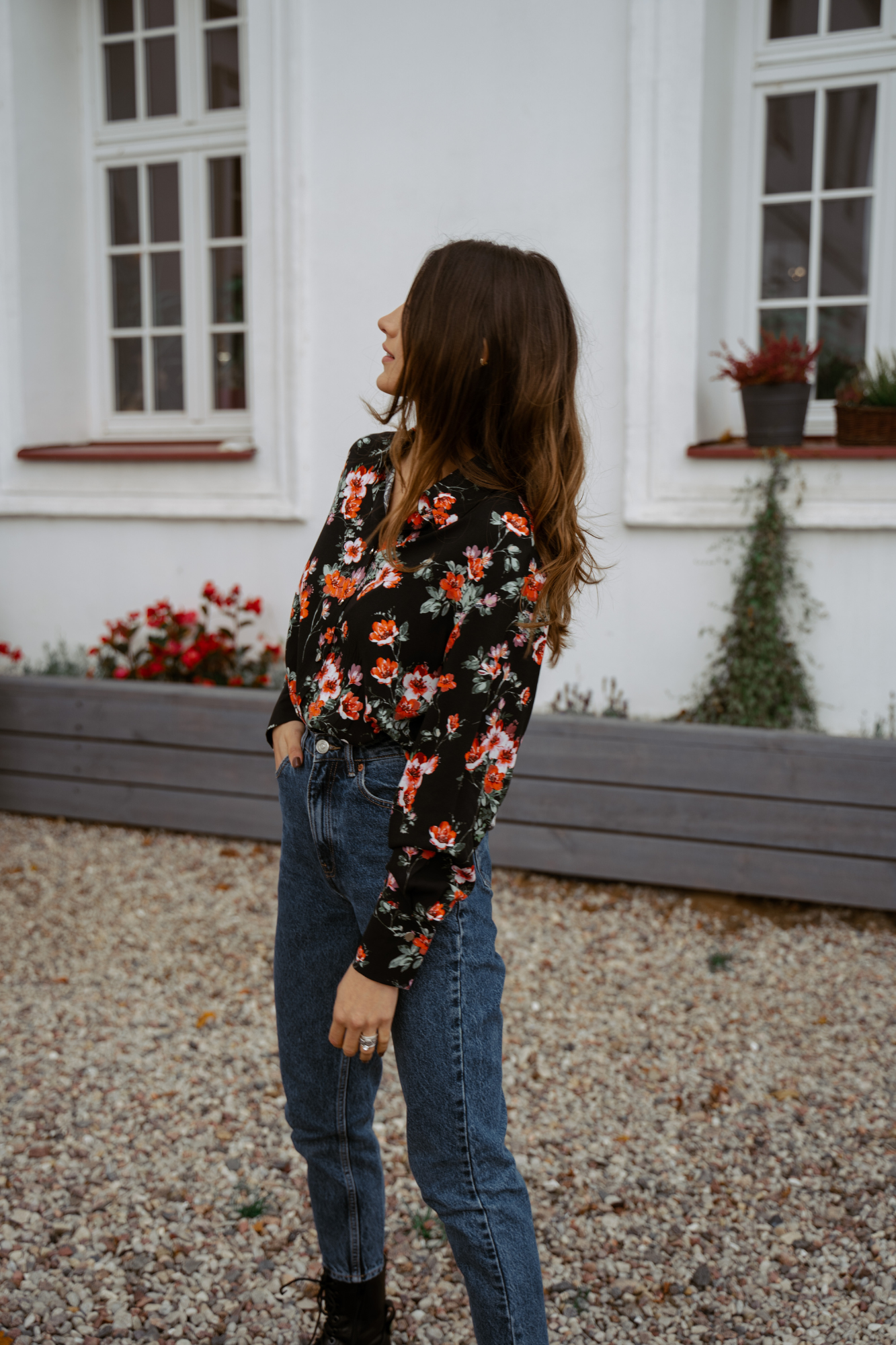 Koszula Karolina Red Flowers