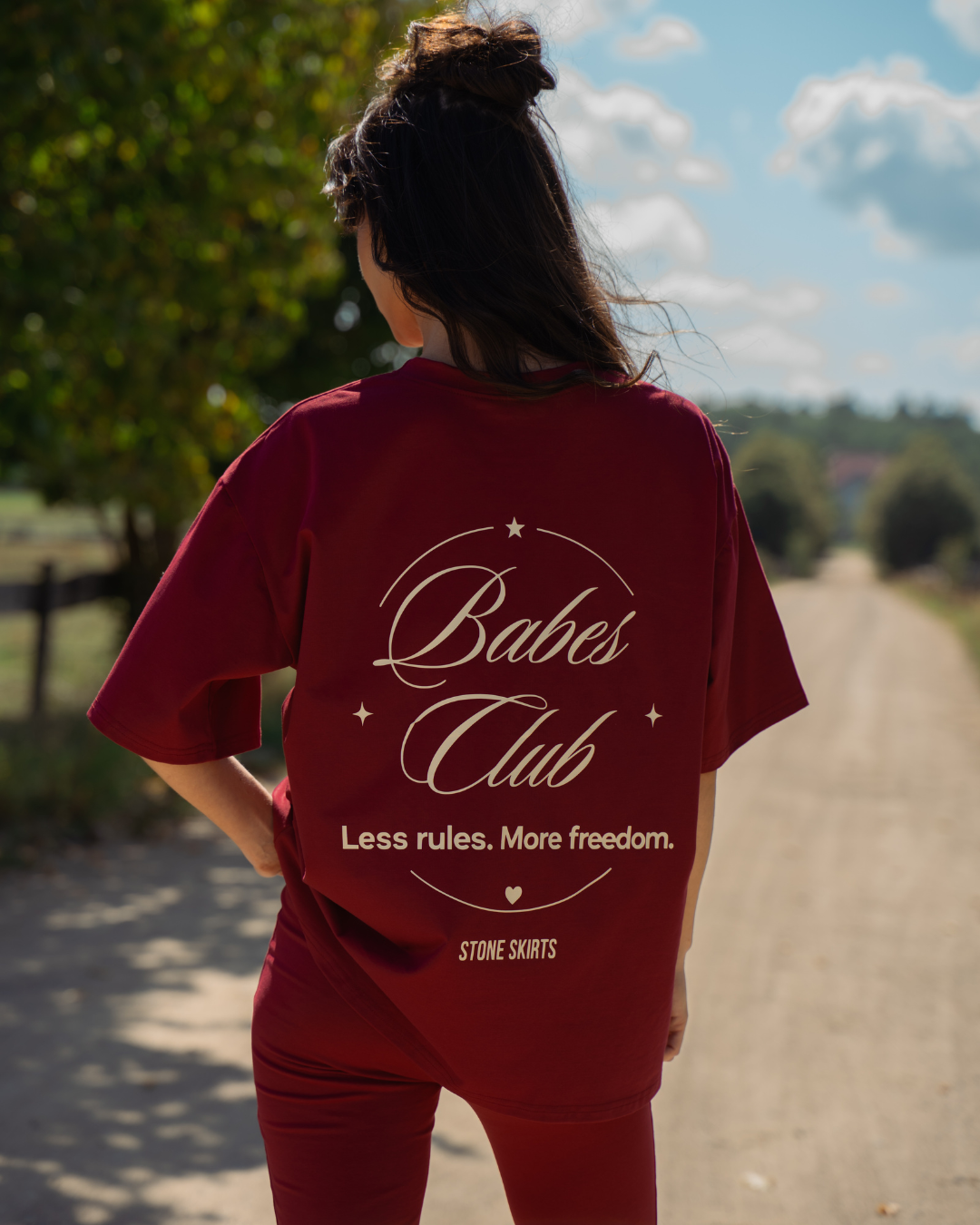 T-SHIRT BABES CLUB LONG BORDO