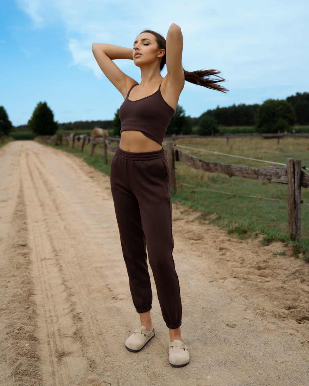 SPODNIE DRESOWE TEXAS BROWN