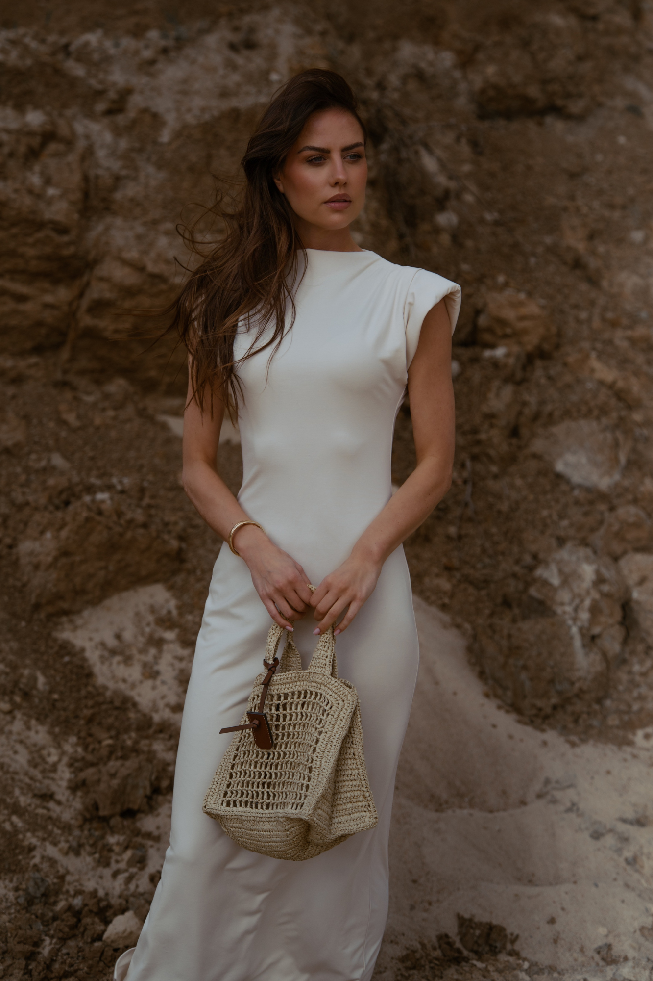 Sukienka Jennifer Mleczna Biel