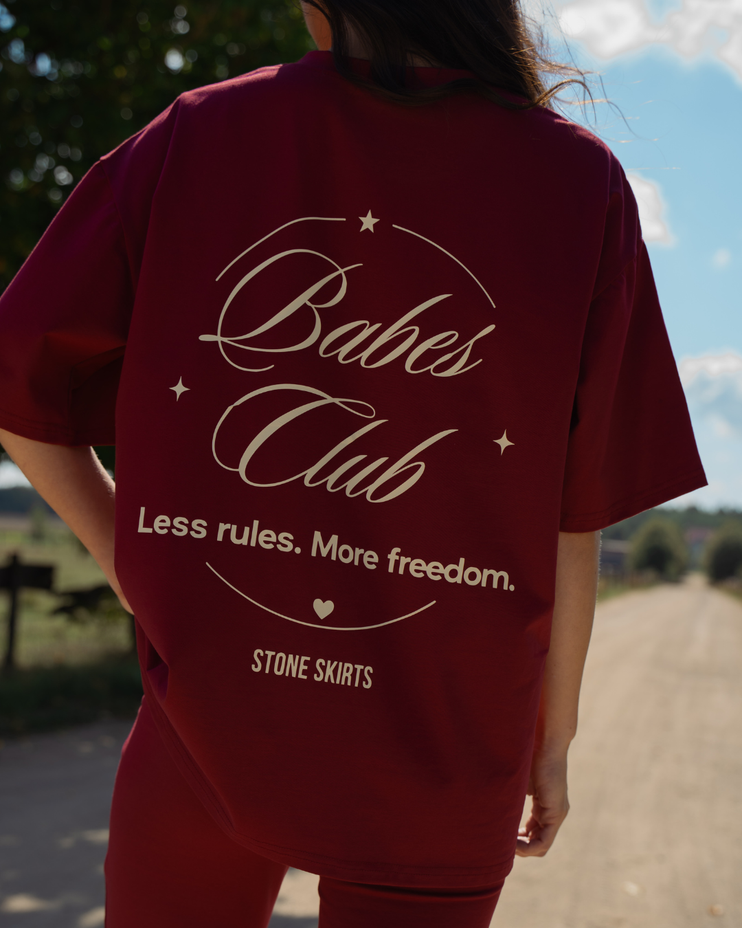 T-SHIRT BABES CLUB LONG BORDO
