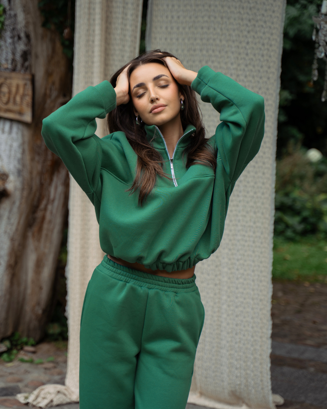 BLUZA ANNA RETRO GREEN OFFLINE