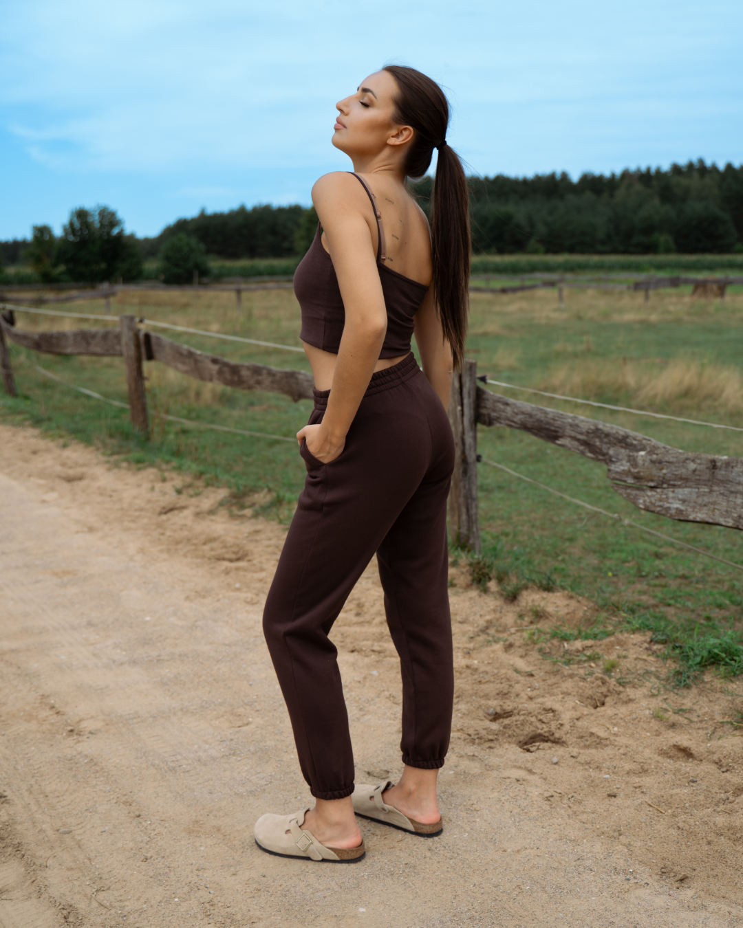 SPODNIE DRESOWE TEXAS BROWN
