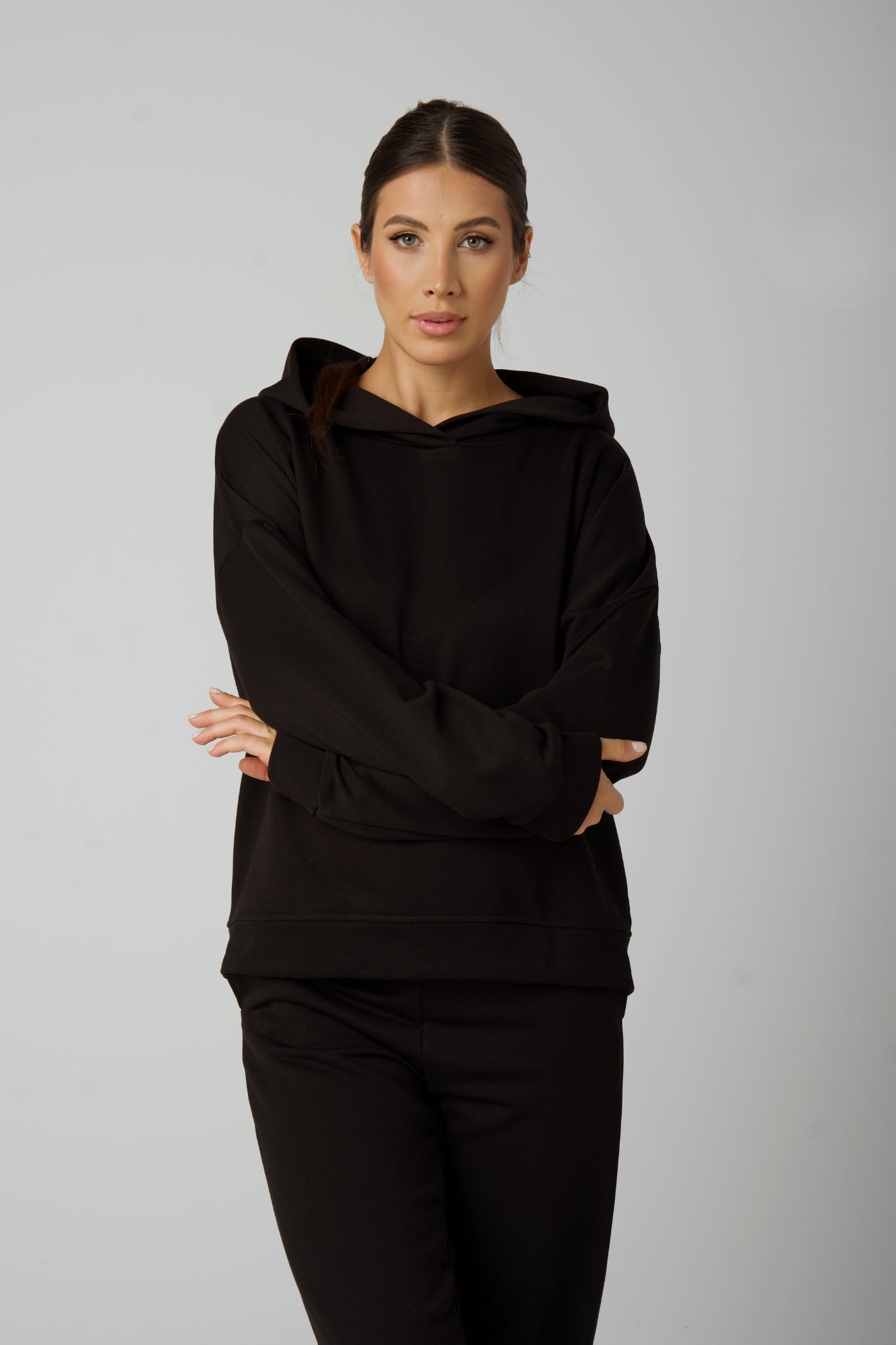 Lisa Czarny - komplet dresowy diagonal