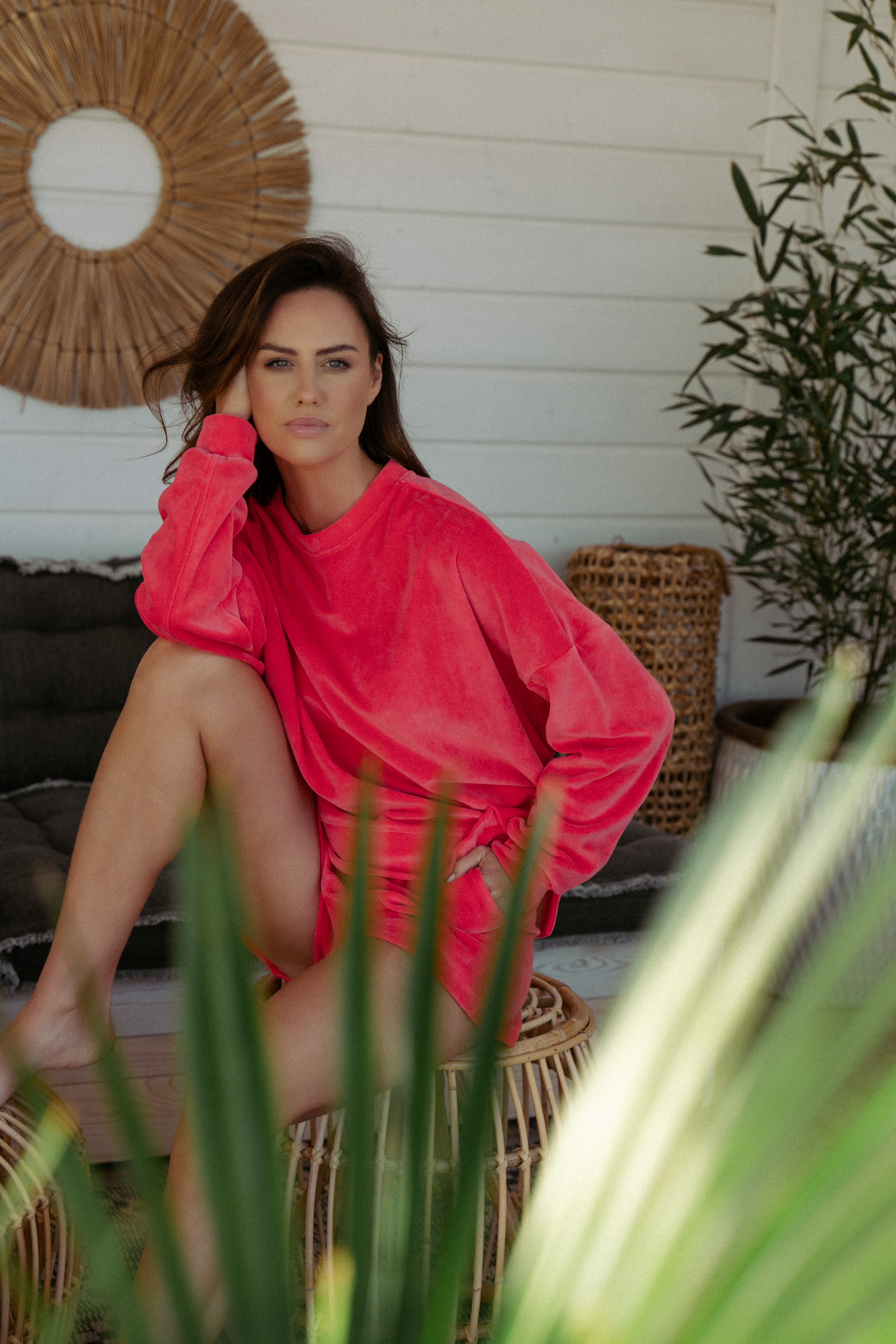 Komplet welurowy Cornelia Watermelon