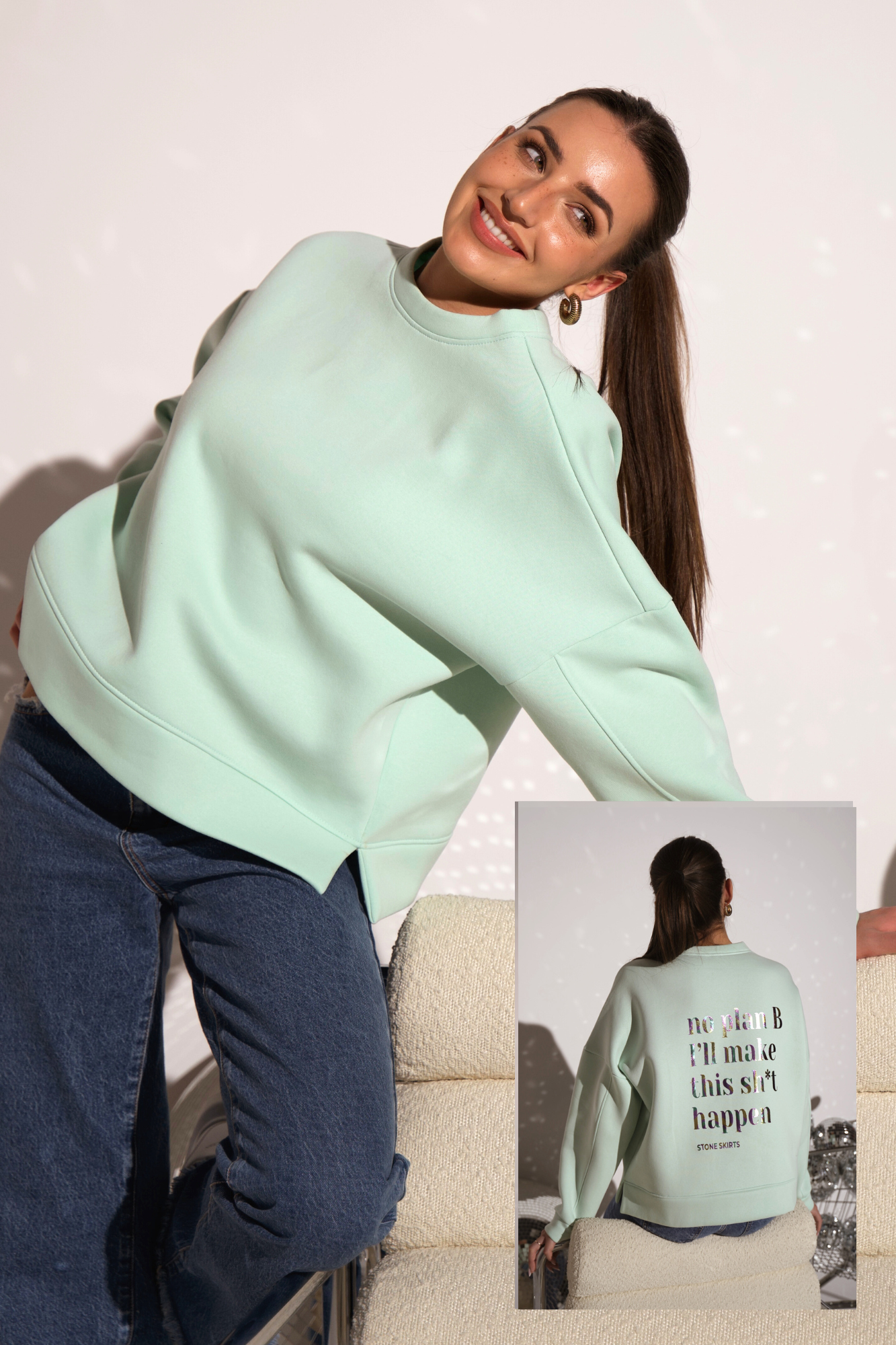 BLUZA LOUD QUIET MINT