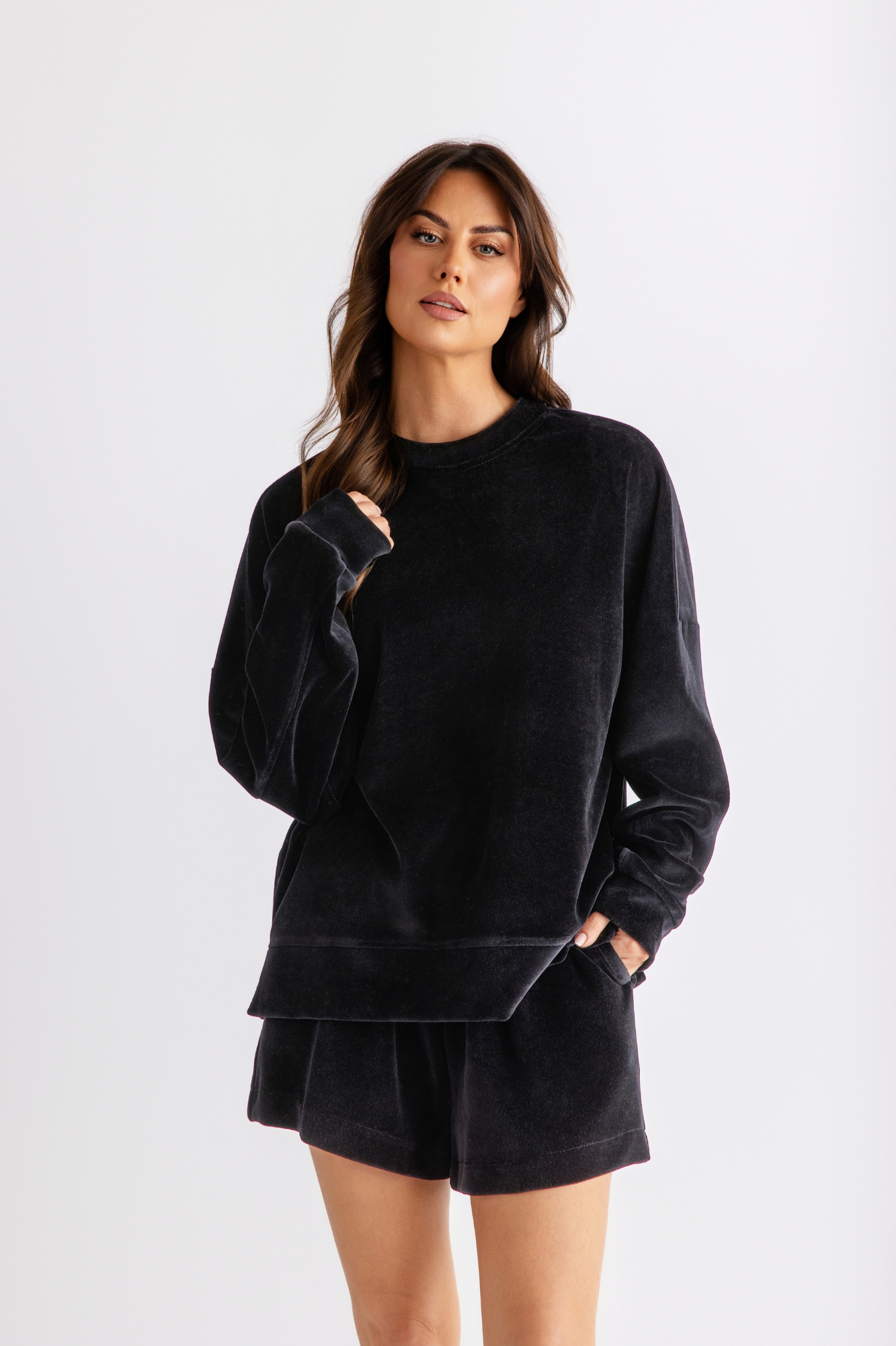 Komplet Welurowy Madeline Black