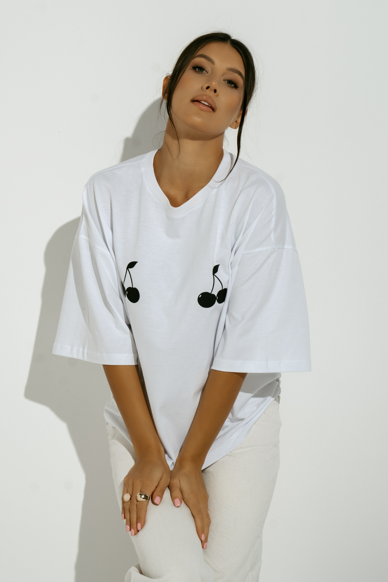 T-shirt Cherry (biała)