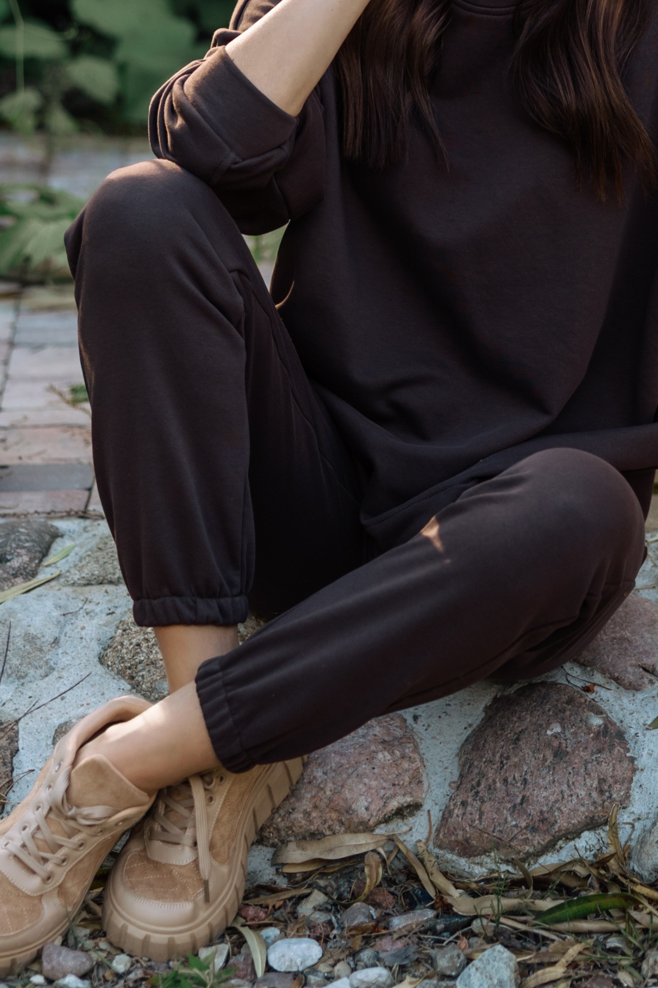 Komplet dresowy Lisa Dark Chocolate (grafika)