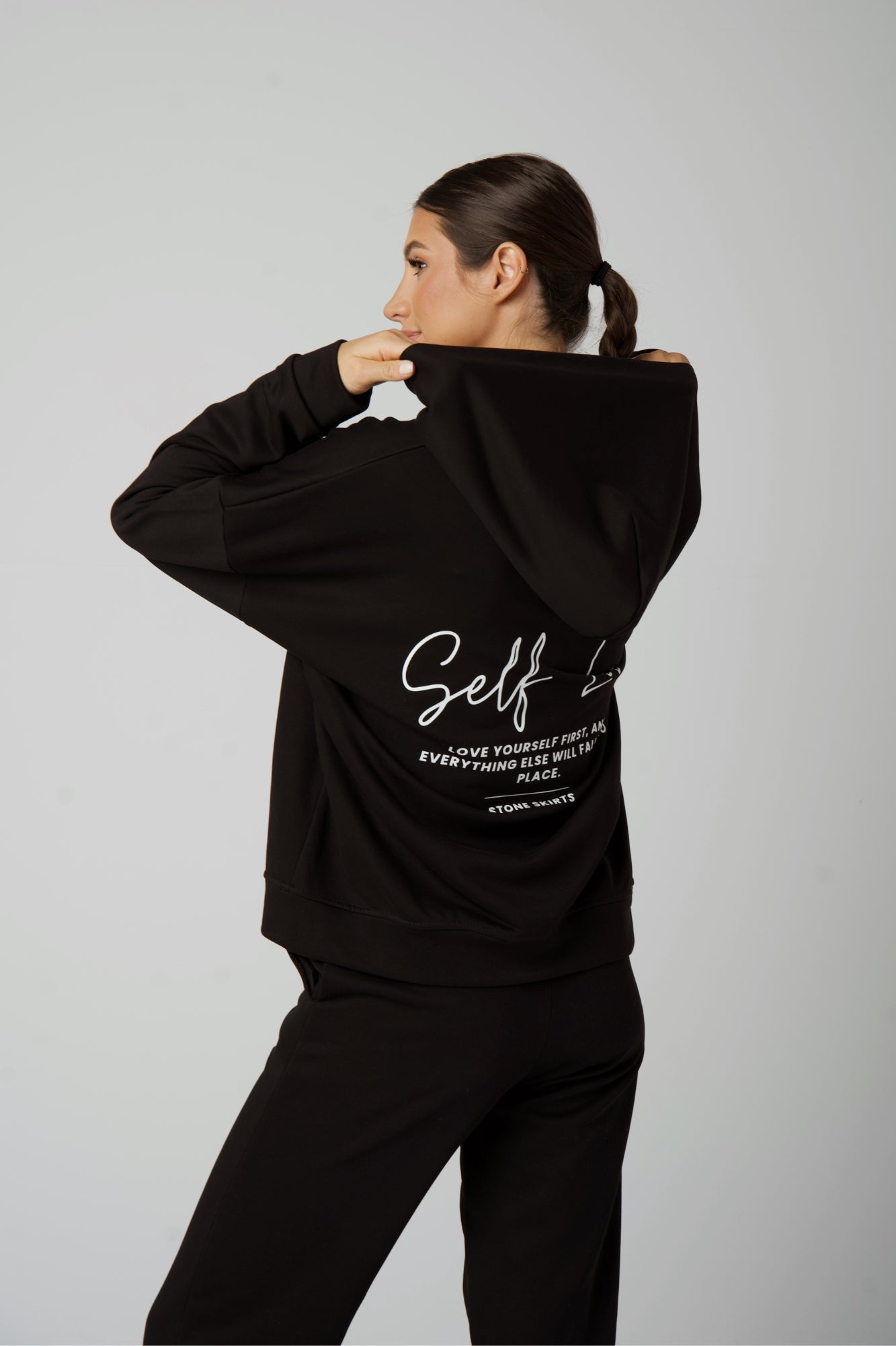 Lisa Czarny - komplet dresowy diagonal