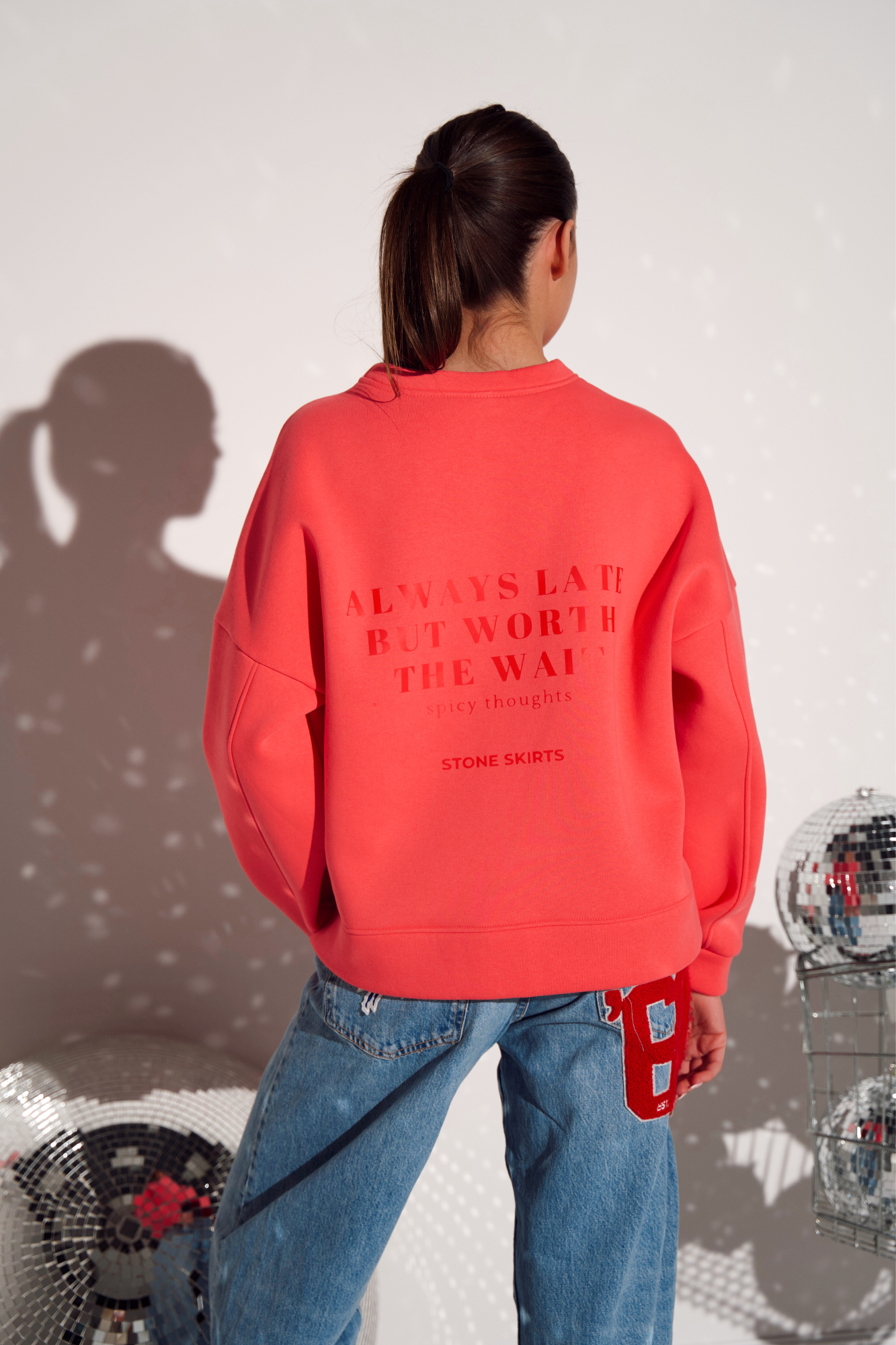 BLUZA LOUD QUIET KORALOWA