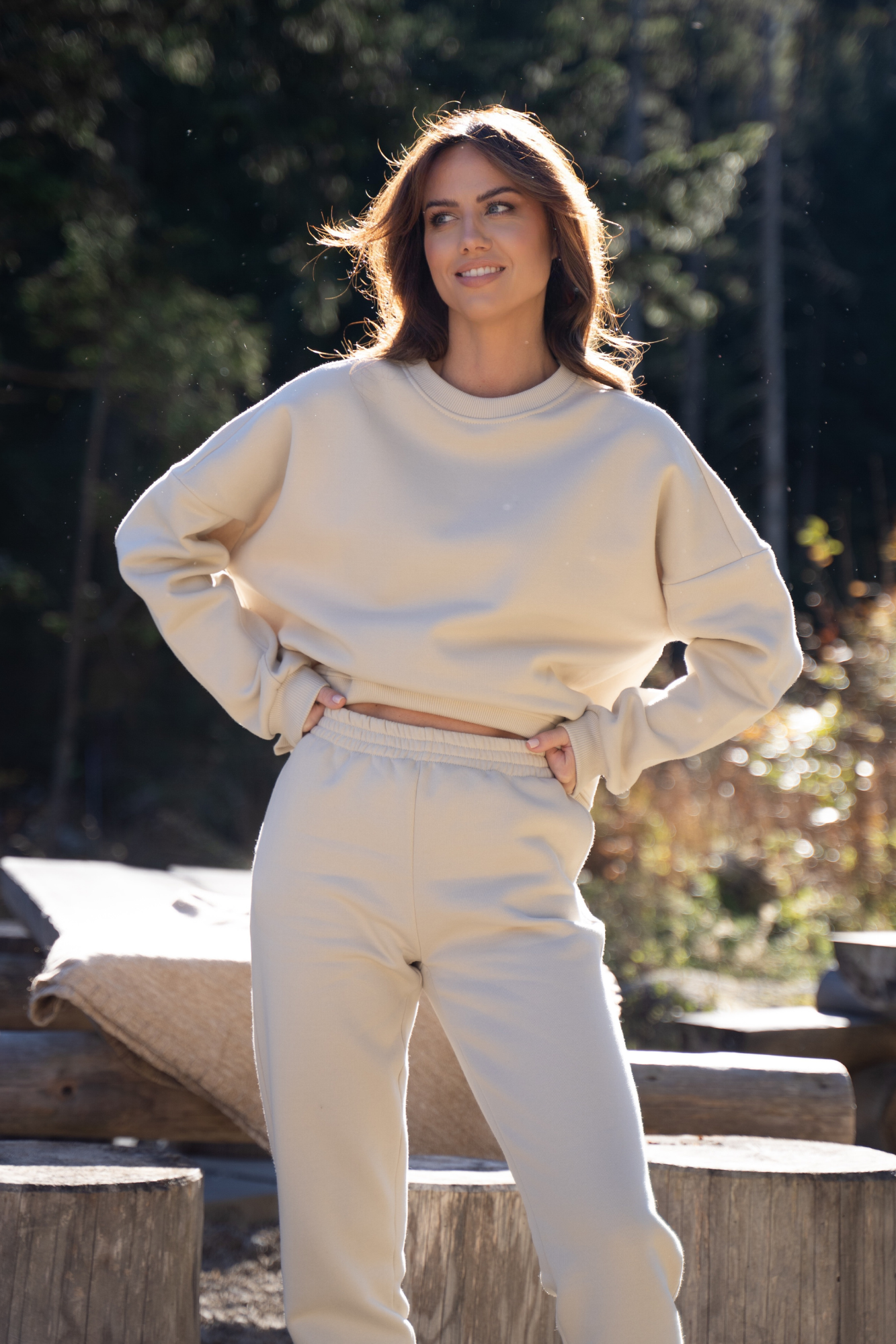 Cornelia Dusty Beige - tracksuit set