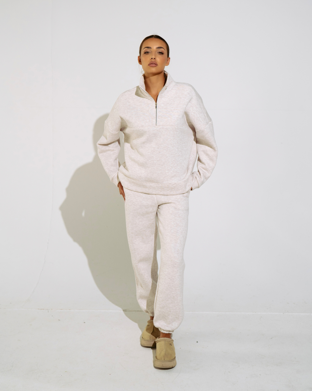 KOMPLET DRESOWY AMINA CREAMY MELANGE