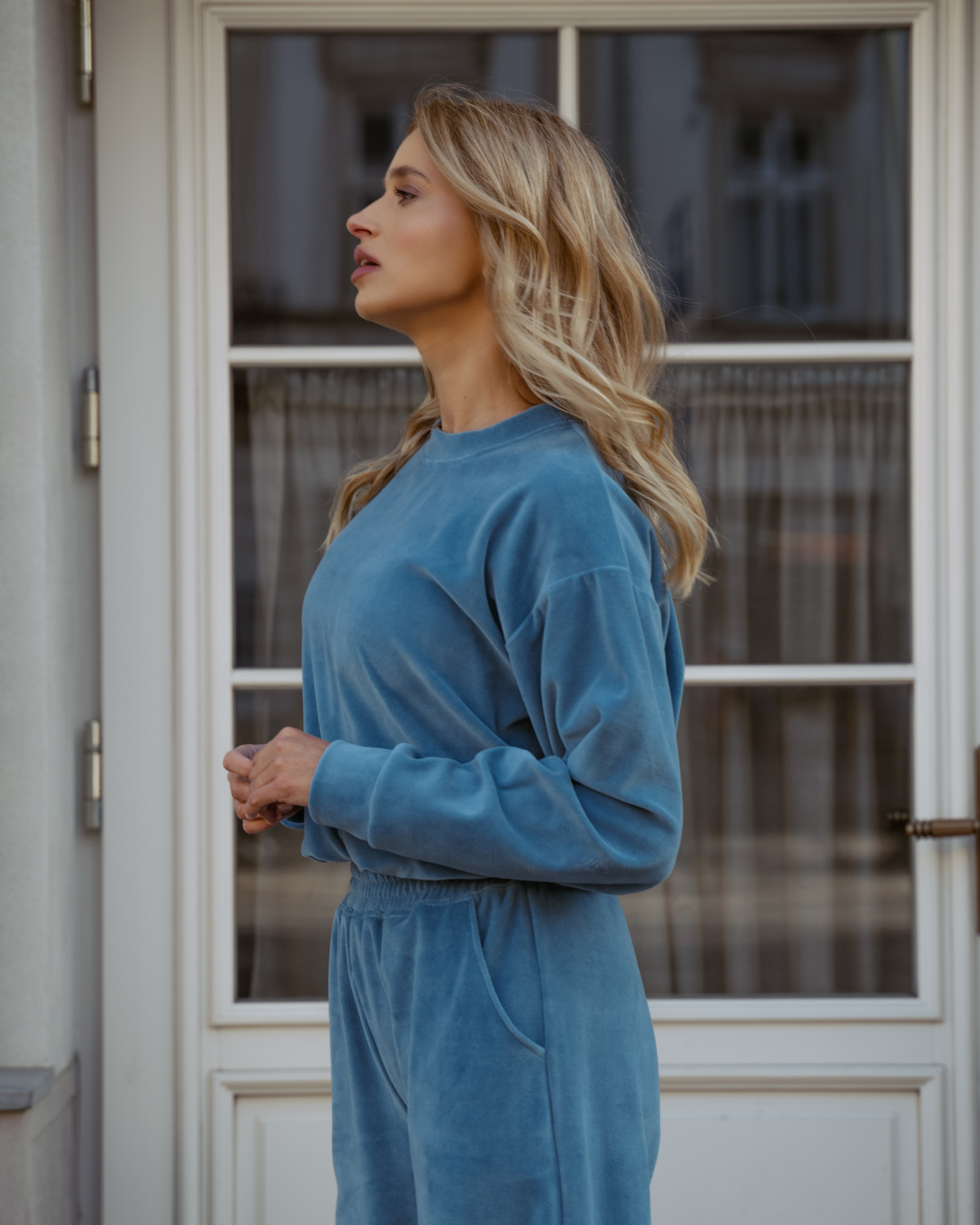 Komplet welurowy Cristin Blue
