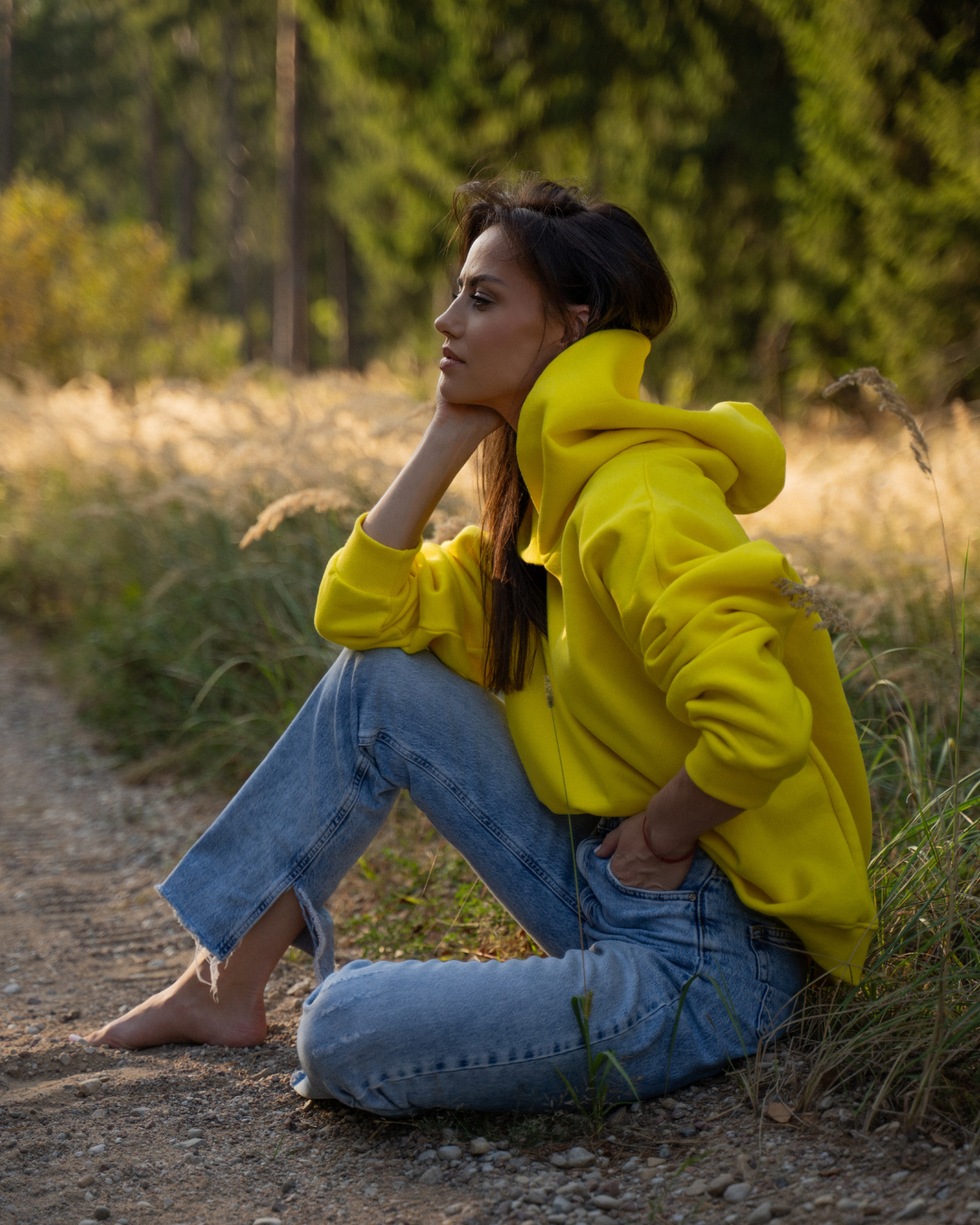 Lisa HAPPY Yellow - bluza dresowa miś