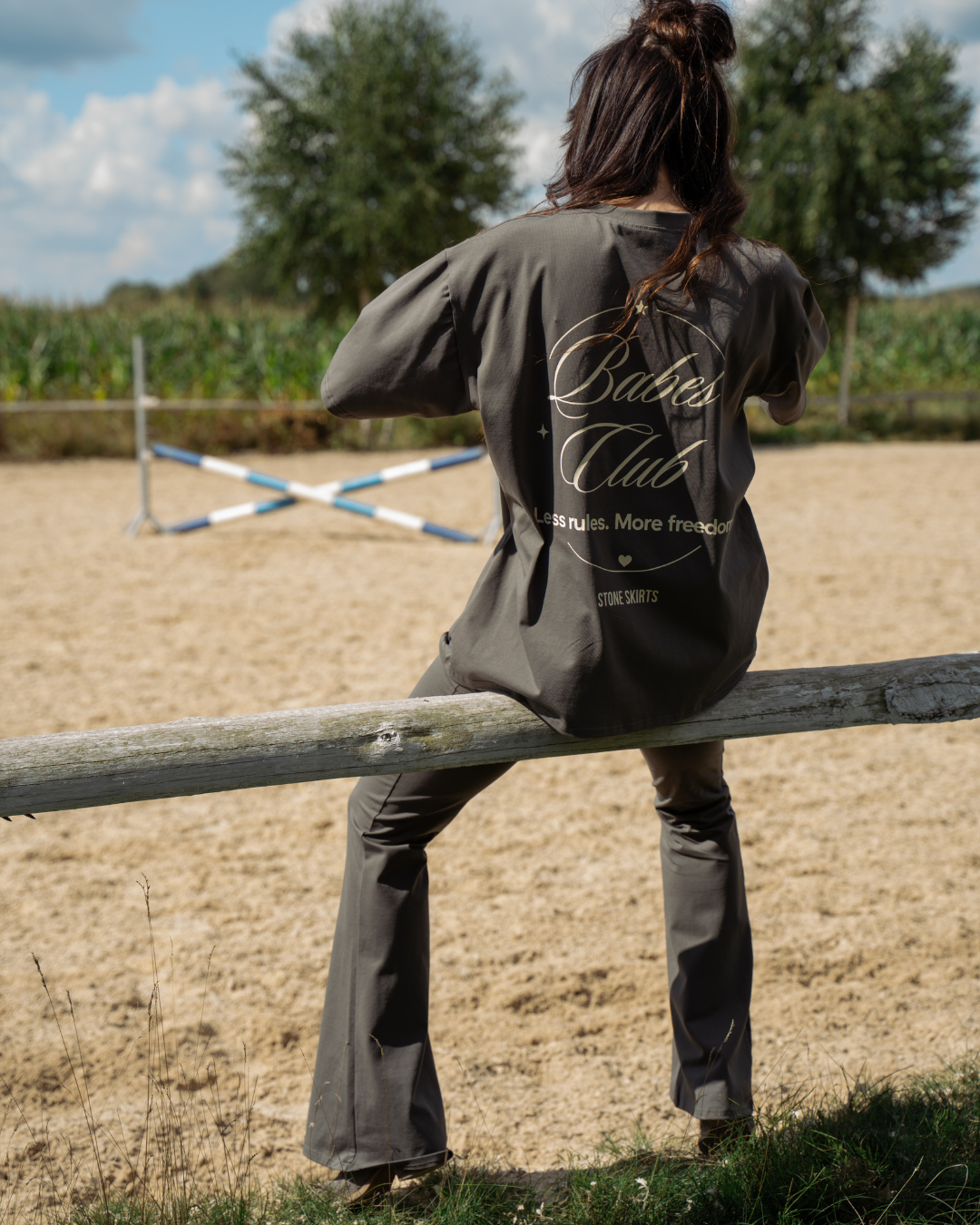 LEGGINSY FLARE KHAKI GREY