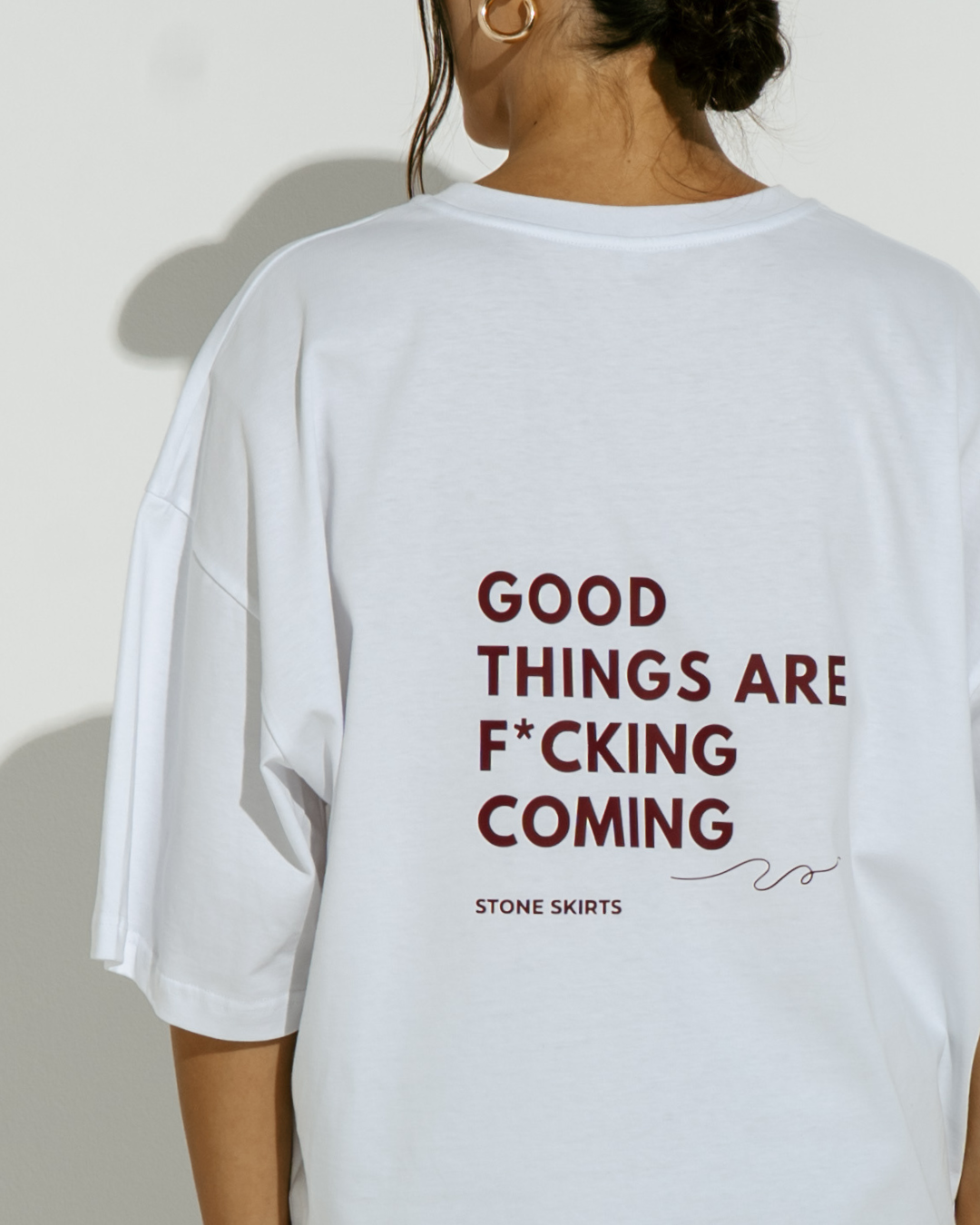 T-shirt Good Things - biała