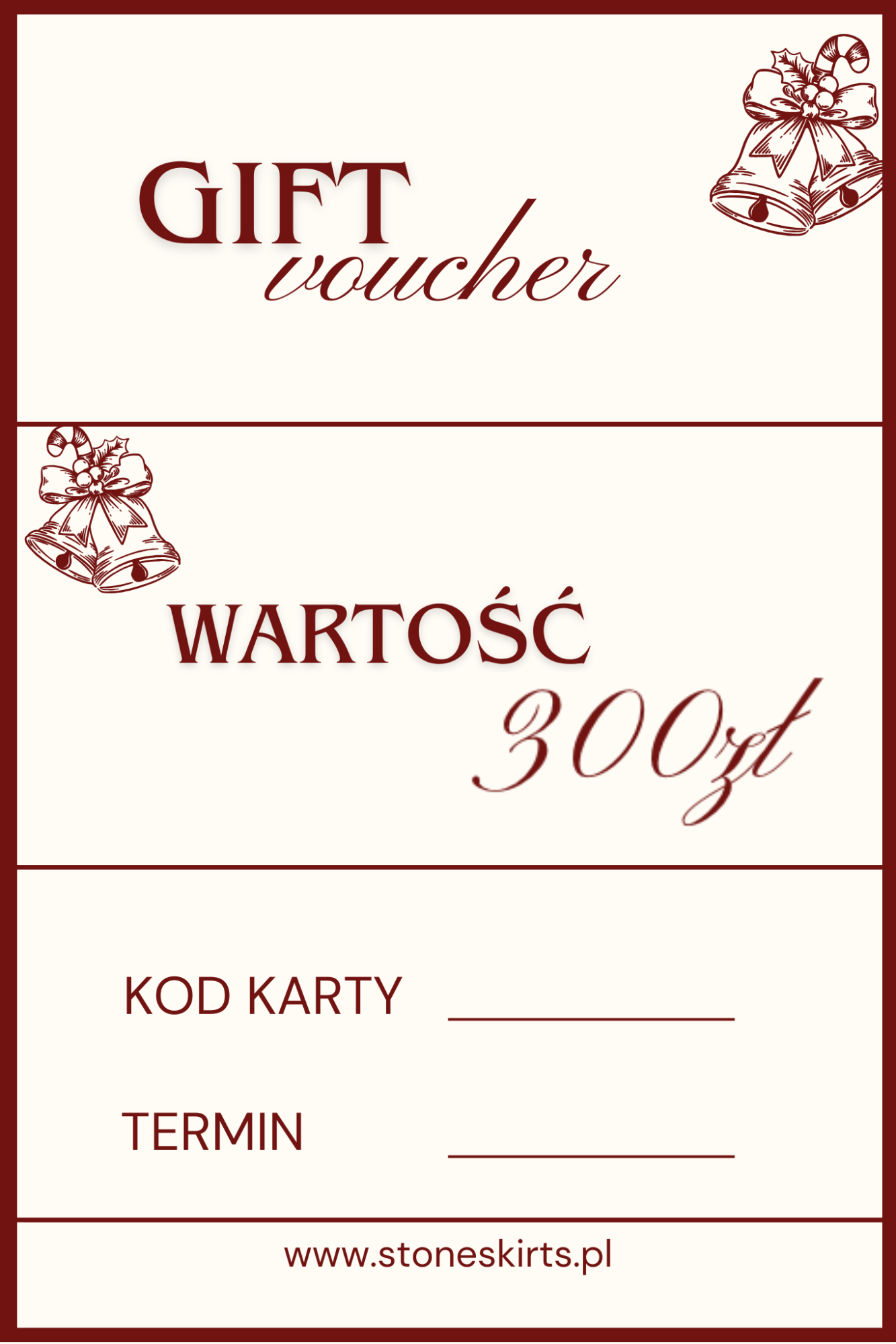 KARTA PODARUNKOWA 300 ZŁ