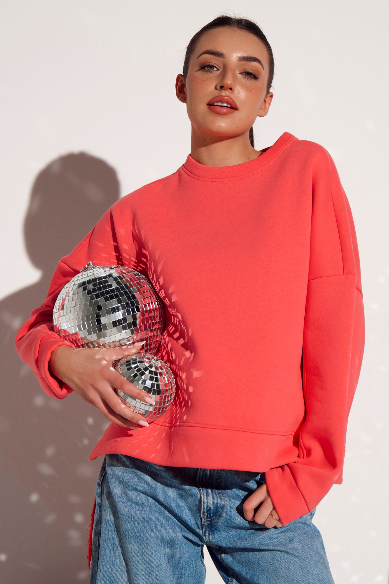 BLUZA LOUD QUIET KORALOWA