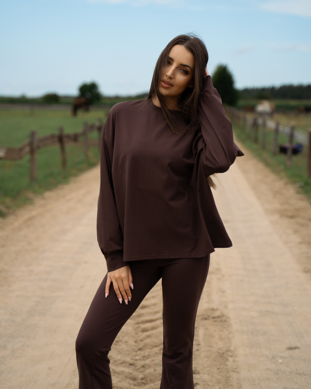 LONGSLEEVE BROWN TEXAS AP