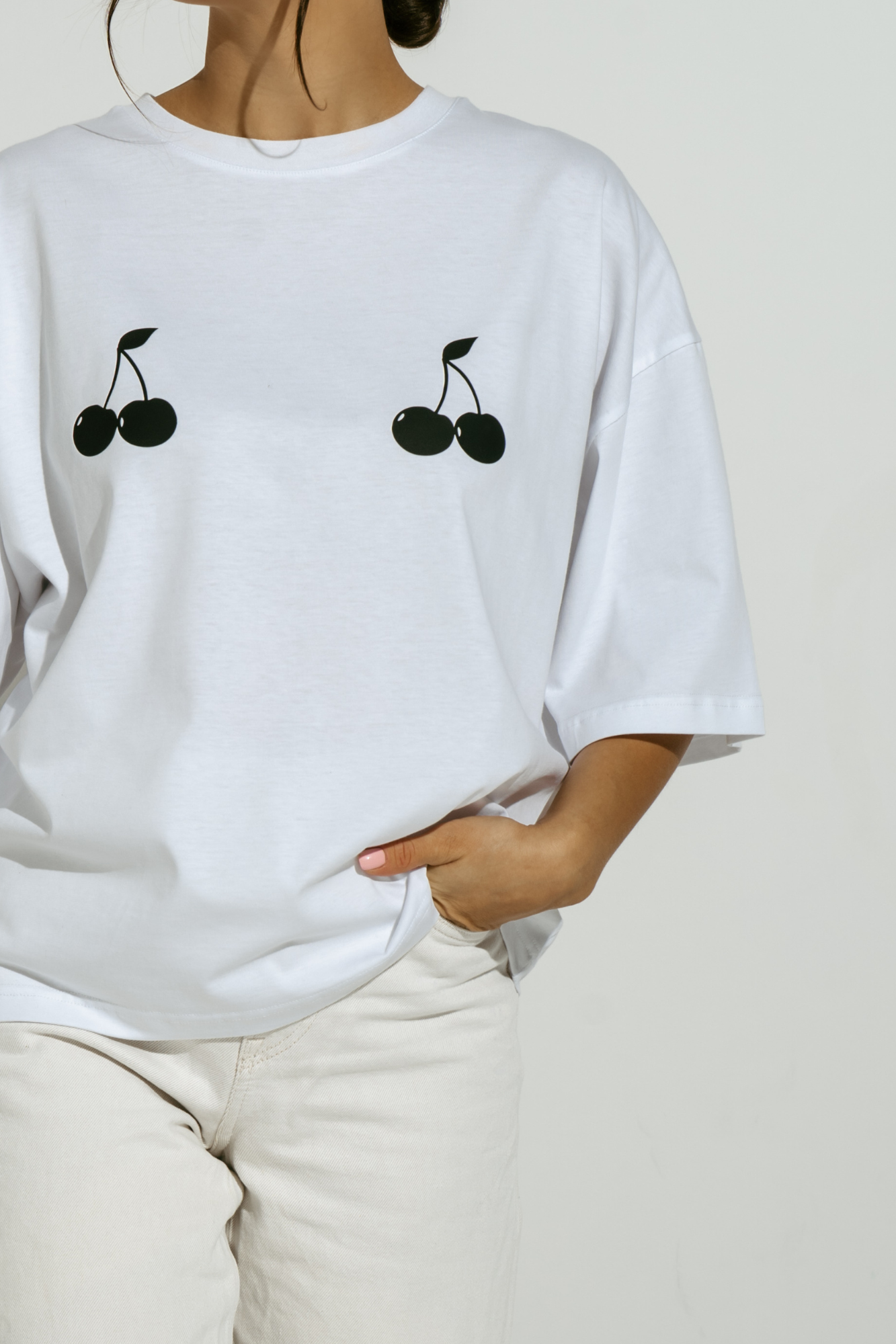 T-shirt Cherry (biała)