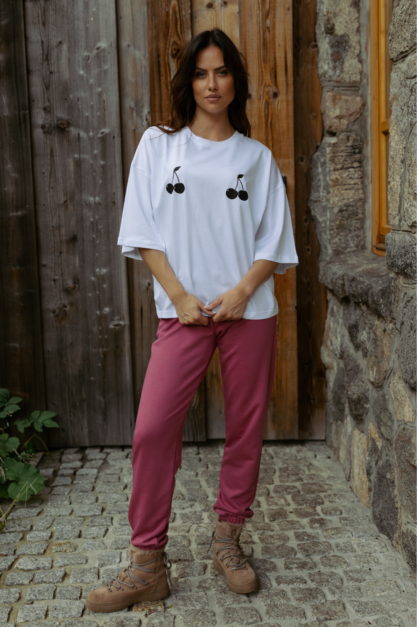 T-shirt Cherry (biała)