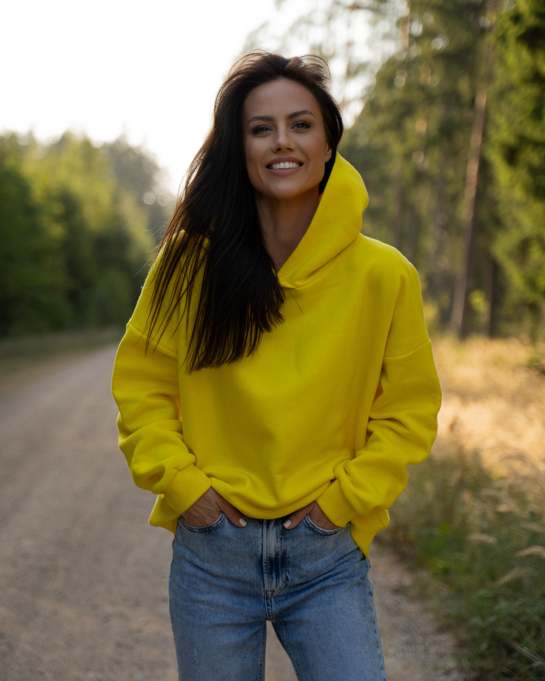 Lisa HAPPY Yellow - bluza dresowa miś