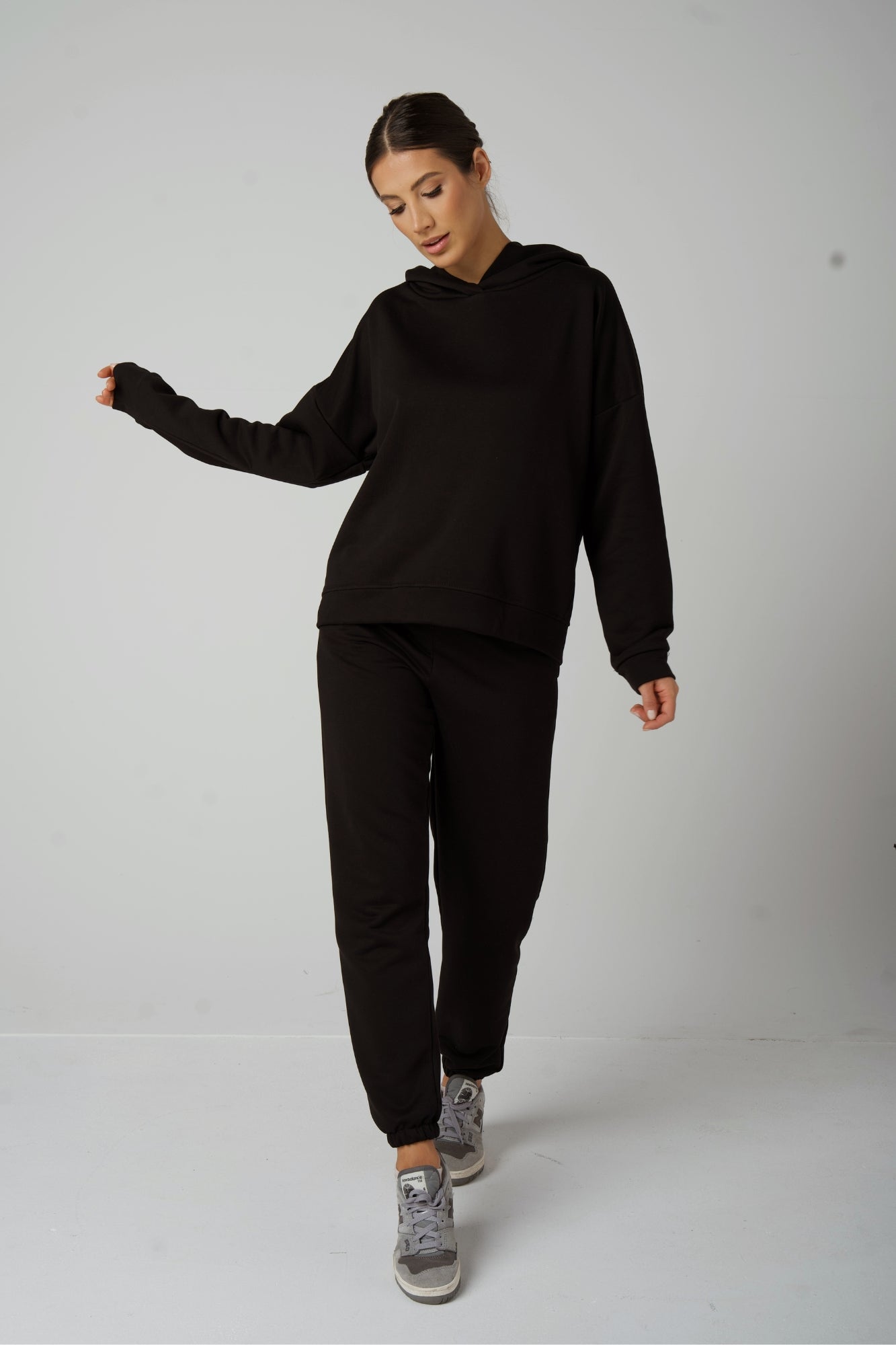 Lisa Czarny - komplet dresowy diagonal