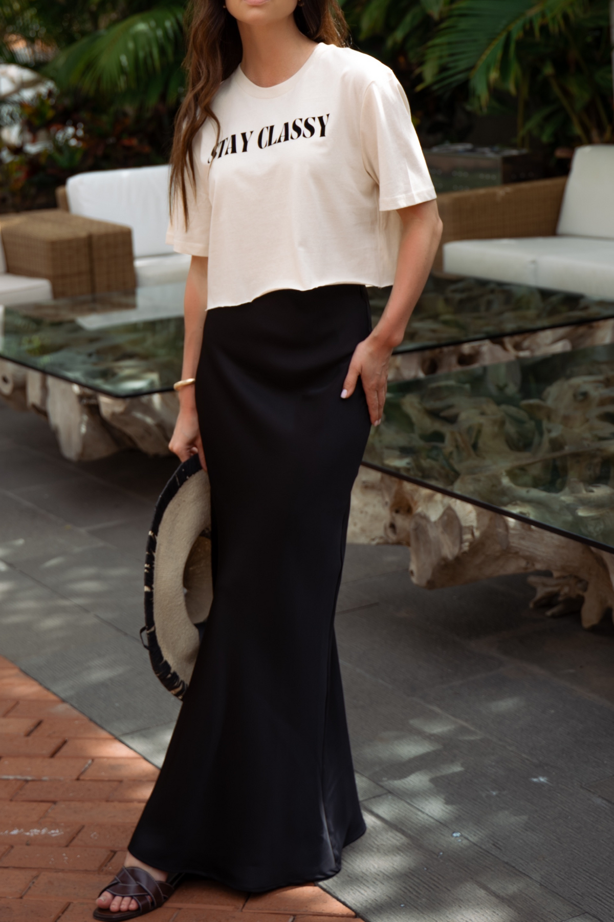Matchwork Skirt - Stone main image 1