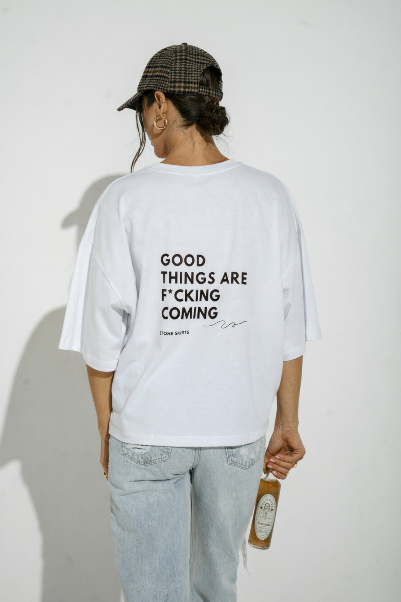 T-shirt Good Things - biała