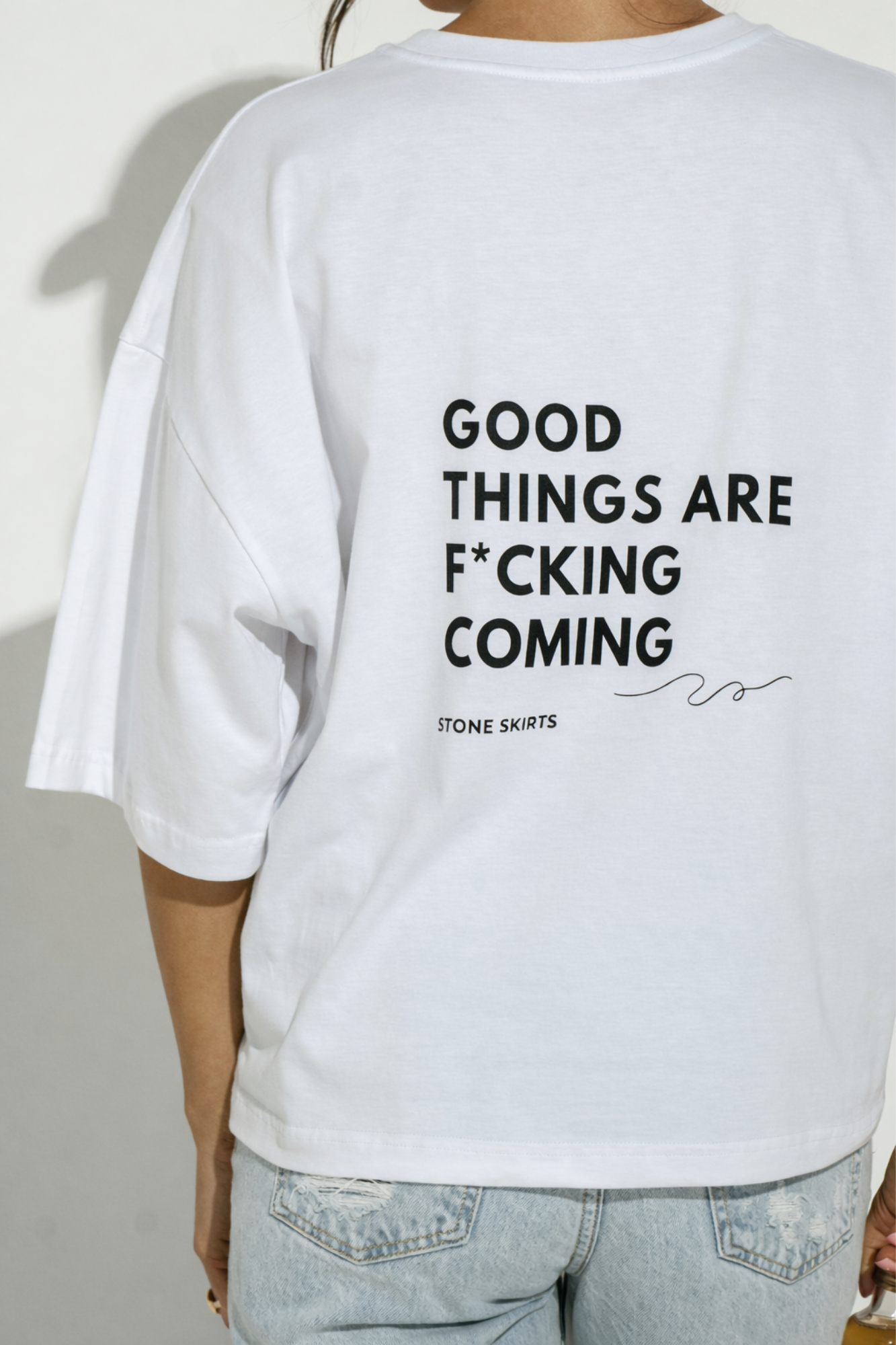 T-shirt Good Things - biała